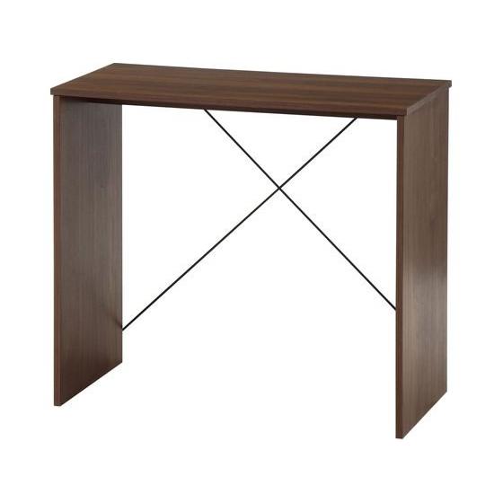 【メーカー直送】不二貿易 EZBOワイヤーデスク ミドルブラウン W800*D420*H720mm【...