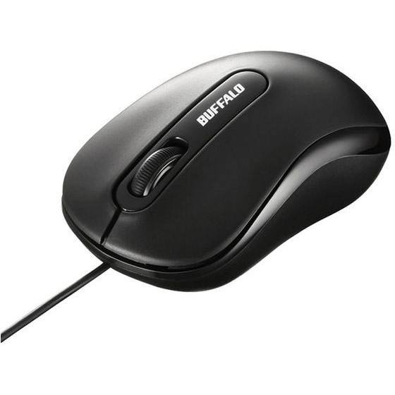 バッファロー 有線 光学式マウス Mサイズ ブラック BSMOU050MBKZ