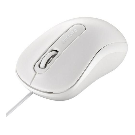 【お取り寄せ】バッファロー 有線 光学式マウス Mサイズ ホワイト BSMOU050MWHZ