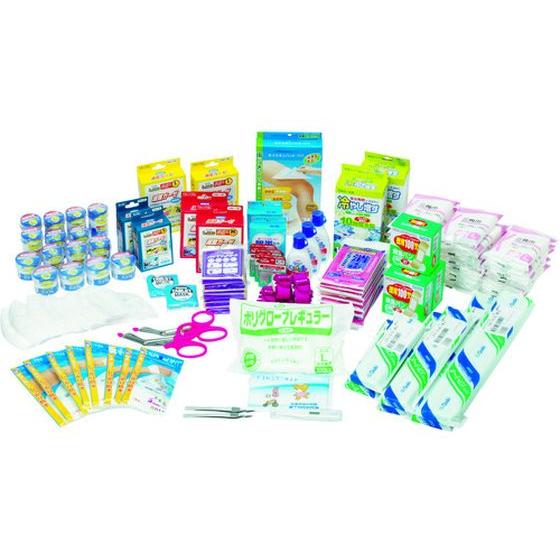 【お取り寄せ】sanwa 防災用救急箱セット 50人用 400-522 非常用持ちだし袋 避難グッズ...