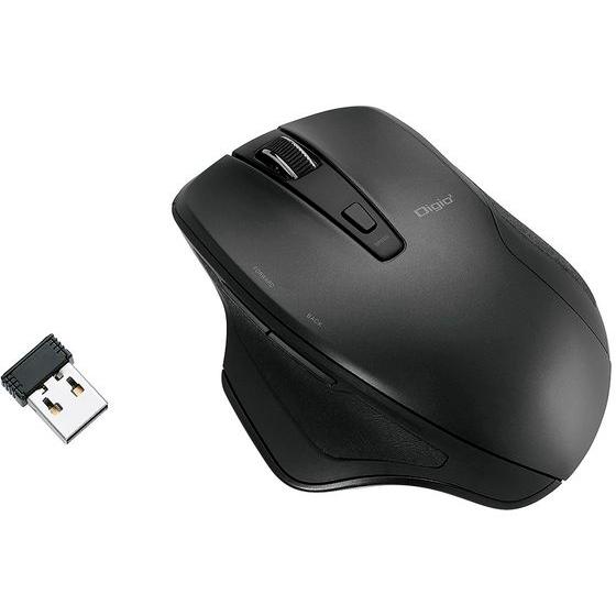 ナカバヤシ 無線静音5ボタンBlueLEDマウス ブラック MUS-RKF155BK マウス キーボ...