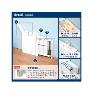 【メーカー直送】萩原 トイレラック ホワイト ...の詳細画像5