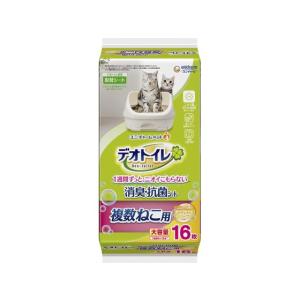 【お取り寄せ】ユニチャーム デオトイレ 消臭・抗菌シート 複数ねこ 16枚｜cocodecow