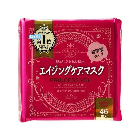【お取り寄せ】コーセーコスメポート クリアターン プリンセスヴェール エイジングケアマスク 46枚 ...
