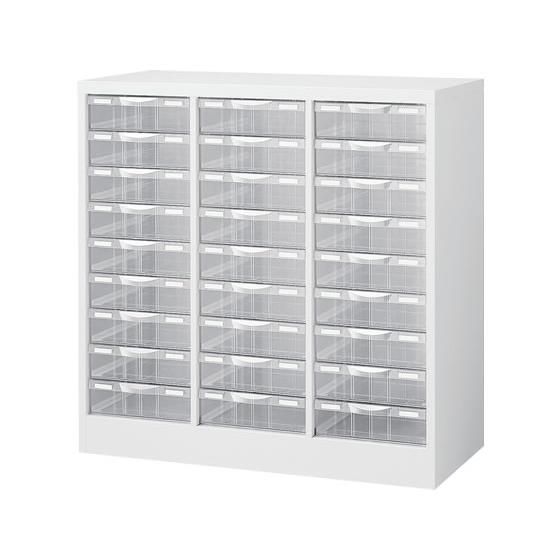 【メーカー直送】生興 整理ケース B4判 3列深型 9段 W880×H880 ホワイト【代引不可】【...