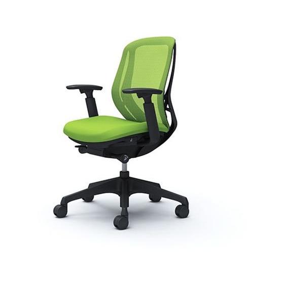 【メーカー直送】オカムラ シルフィー 可動肘 ローバック ライムグリーン C681XR FMP5【代...