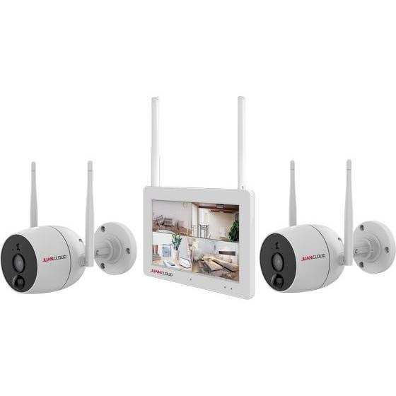 【お取り寄せ】水鏡 モニター+オクガイIPカメラ(2台)セット JA-T6204-PO1031 防犯...