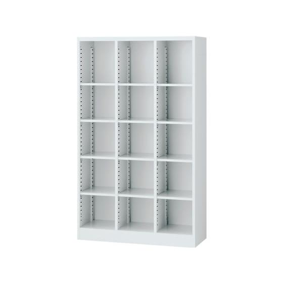 【メーカー直送】生興 3列オープン書庫 5段 H1500 ホワイト 66305 SBKW-15【代引...