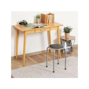 不二貿易 パイプ丸イス FB-01BK(101...の詳細画像2