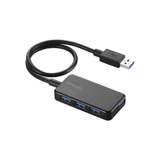 エレコム 4ポートUSB3.0ハブ ブラック U3H-A411BBK ＵＳＢハブ ドッキングステーシ...