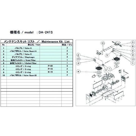 【お取り寄せ】ULVAC DA-241S用メンテナンスキット DA-241S MAINTENANCE...