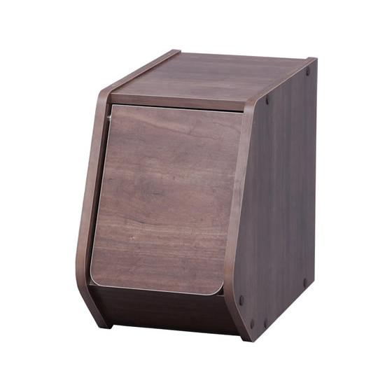 【メーカー直送】アイリスオーヤマ スタックボックス 扉付き W200 ブラウン STB-200D【代...