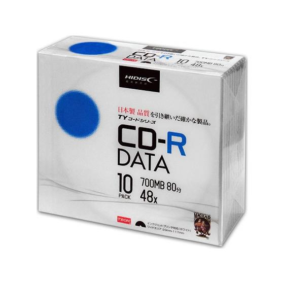HIDISC TYシリーズCD-Rデータ用 700MB 48倍速 10枚 データ用ＣＤ−Ｒ ＣＤ−Ｒ...