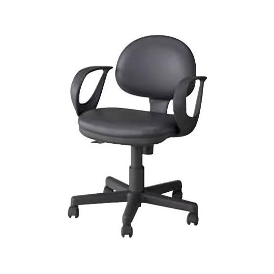 【メーカー直送】ナイキ 事務用チェアー 80型 レザー張り 肘付き グレー 802GA-GL【代引不...