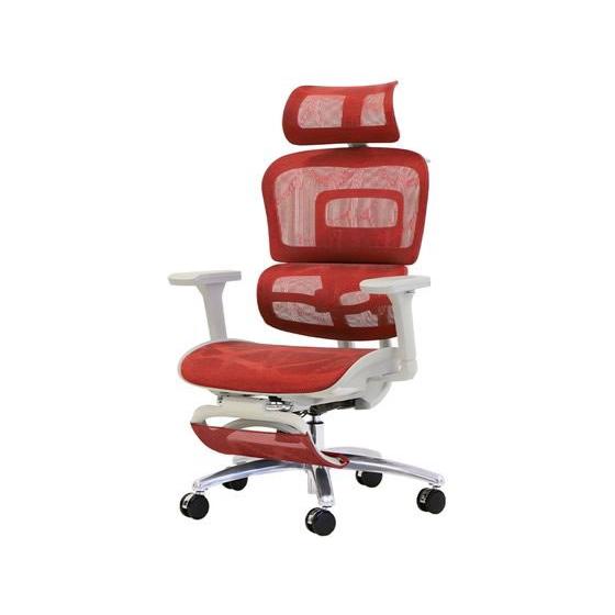 【メーカー直送】Netforce ダイナミクスProチェア フットレスト付 レッド DP-1HF-F...