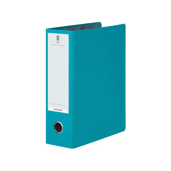 コクヨ チューブファイルNEOS A4タテ とじ厚80mm ターコイズブルー パイプファイル 2つ穴...
