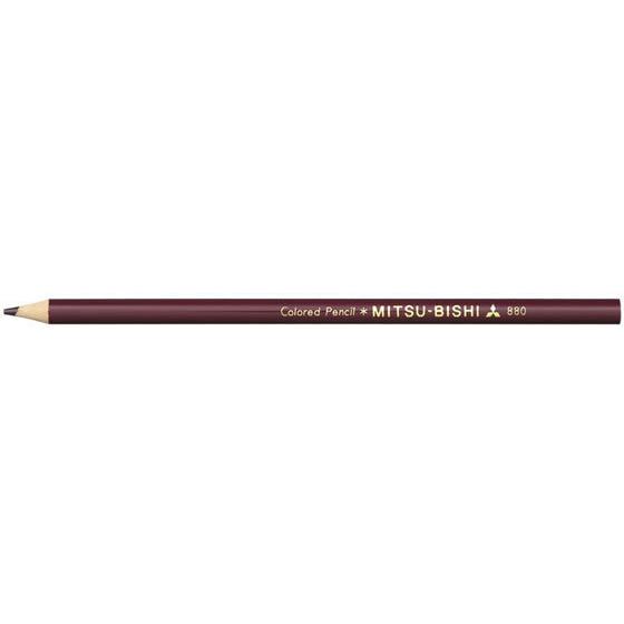 三菱鉛筆 色鉛筆 K880 こいあかむらさき 12本 K880.35 色鉛筆 単色 教材用筆記具