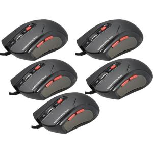 アクロス/オプティカル ErgonomicマウスMサイズ5個セット マウスパッド付