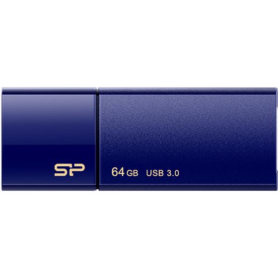 シリコンパワー USB3.0 スライド式USBメモリ 64GB ネイビー ＵＳＢメモリ 外付けドライ...