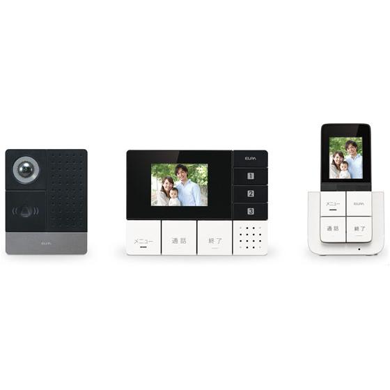 朝日電器 ワイヤレステレビドアホン モニター&amp;ポータブル DHS-TMP2320 ドアホン インター...