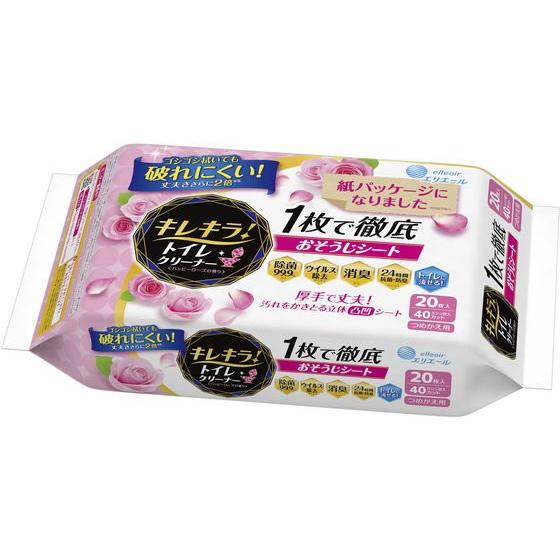 大王製紙 エリエール キレキラ!トイレクリーナーハッピーローズ 詰替用20枚 トイレクリーナー トイ...