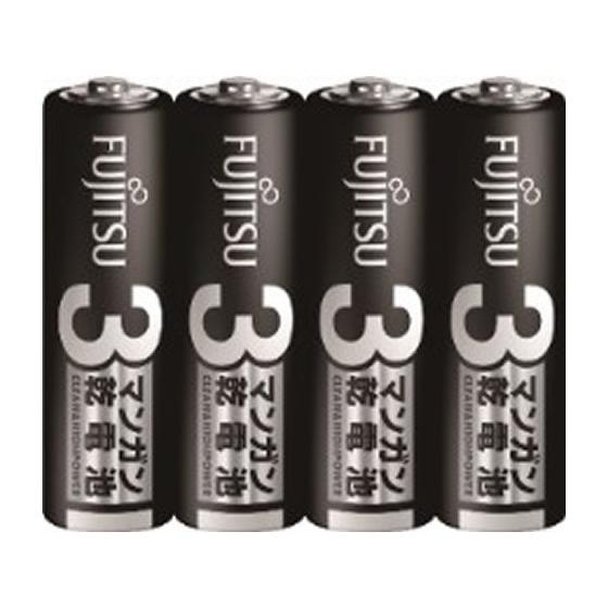 富士通 マンガン乾電池単3形4本 R6PU(4S) マンガン乾電池 単３ マンガン電池 充電池 家電