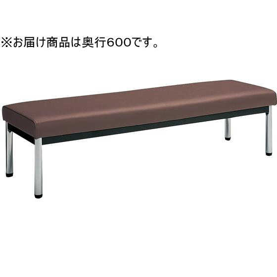 【メーカー直送】コクヨ 150アームレスチェアー 丸ステンレス脚 背なし W1500 ダークブラウン...