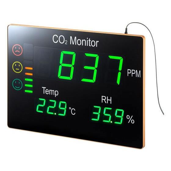 【お取り寄せ】サンワサプライ/CO2二酸化炭素パネルモニター/CHE-C2 温度計 湿度計 時計 家...