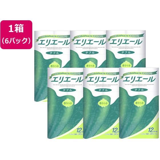 大王製紙 エリエール トイレットティシュー 30mダブル 12ロール×6袋 72ロール 業務用 まと...