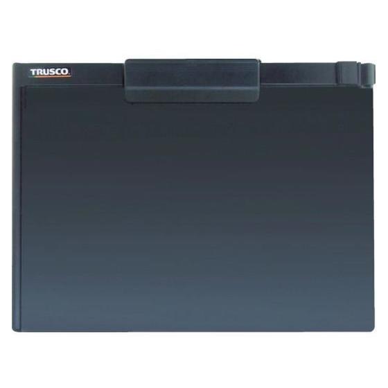【お取り寄せ】TRUSCO ペンホルダー付クリップボード(マグネット付) A4横 黒 Ａ４ 長辺とじ...