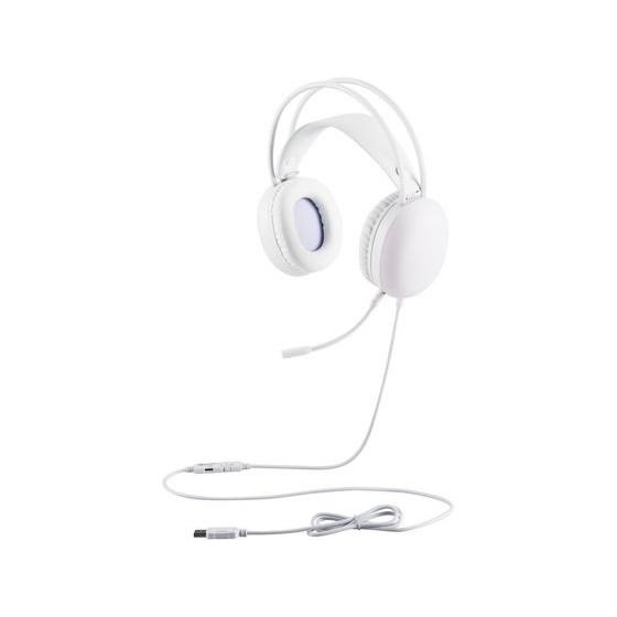 【お取り寄せ】エレコム ゲーミングヘッドセット USB-A ホワイト HS-G09SUWH ヘッドセ...