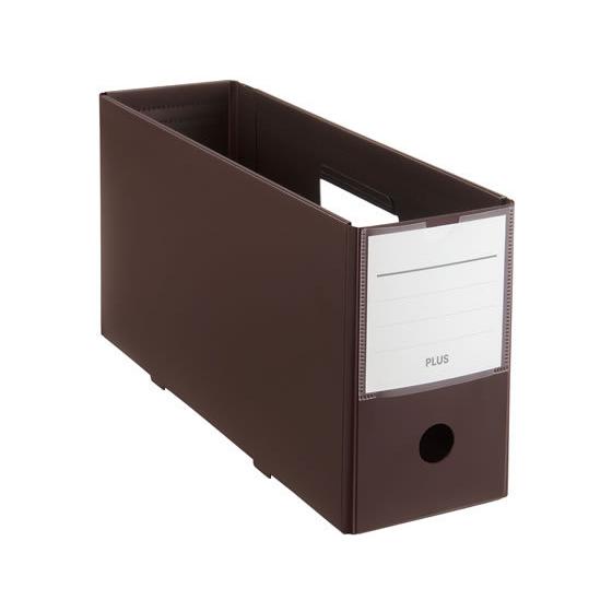 プラス PPボックスファイル+ ハーフサイズ ブラウン FL-125BF-H 76002 Ａ４ ボッ...