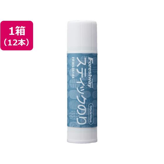 スティックのり 25g 12本 Forestway スティックのり のり 接着剤 切る 貼る 留める...