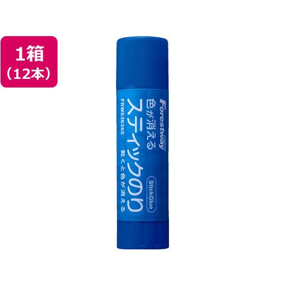 色が消えるスティックのり 40g 12本 Forestway スティックのり のり 接着剤 切る 貼...