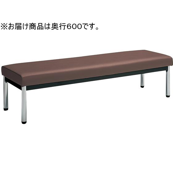 【メーカー直送】コクヨ 150アームレスチェアー角メッキ脚背なし W1500×D600ダークブラウン...