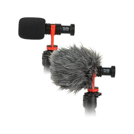 【お取り寄せ】Phottix ウィンドジャマー、三脚付きカーディオイドマイク MC20 スピーカー ...