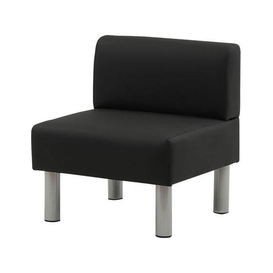 【メーカー直送】Netforce ロビーチェア 長椅子 1人掛け 幅600mm ブラック【代引不可】...