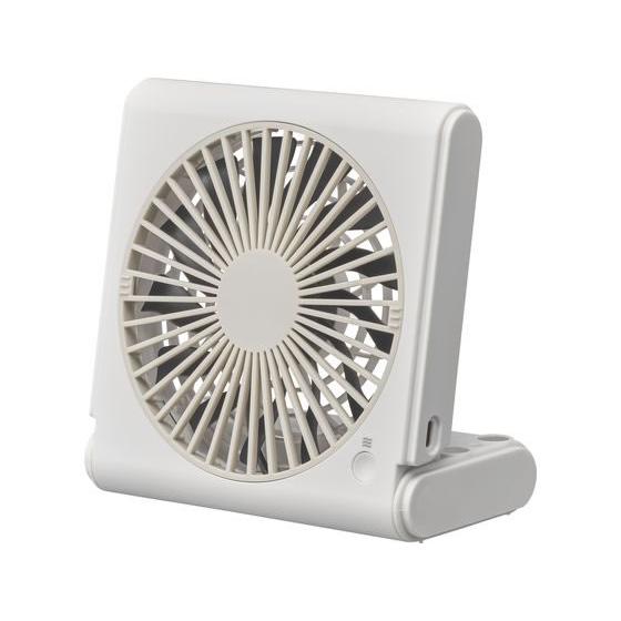ドウシシャ スリムコンパクトファン Multi WH FSA-109UWH 卓上扇風機 ポータブルフ...