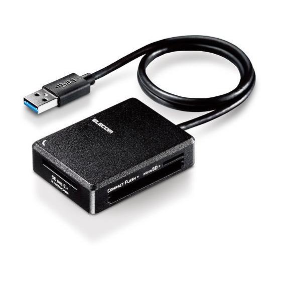 【お取り寄せ】エレコム カードリーダー USB3.0 超高速 ブラック MR3-C402BK カード...