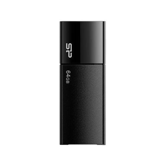 シリコンパワー スライド式USBメモリ 64GB ブラック SP064GBUF2U05V1K  ＵＳ...