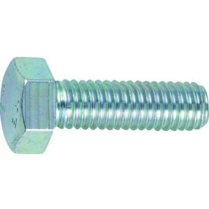 六角ボルト 三価 白 全ねじM5×10