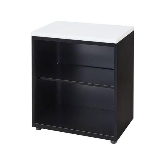 【メーカー直送】Netforce ナッツ 脇机 2段 ブラック×ホワイト【代引不可】【お客様組立】脇...