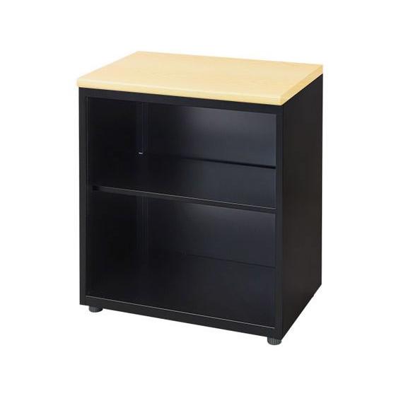 【メーカー直送】Netforce ナッツ 脇机 2段 ブラック×ナチュラル【代引不可】【お客様組立】...