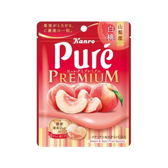 カンロ ピュレグミプレミアム山梨産白桃 グミ 飴 タブレット お菓子