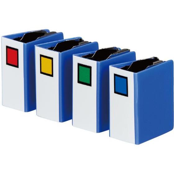 キングジム キングファイルクリップ 青 4個 MN2475N-B スライドクリップ 留める 文具 事...