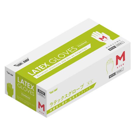 川西工業 天然ゴム使いきり極薄手袋 粉付M100枚 ＃2133 天然ゴム 粉付き 使い捨て手袋 作業...