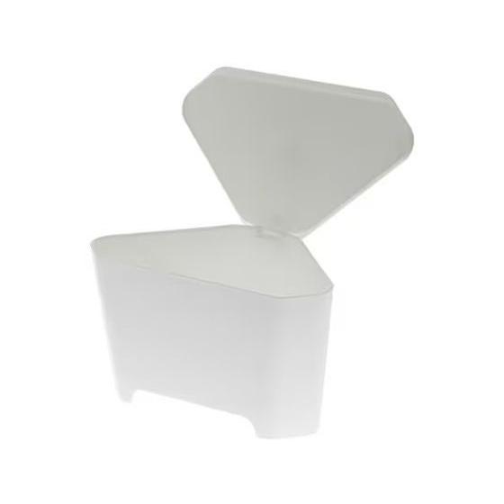 【お取り寄せ】山崎実業 アクア 浮かせるフタ付き三角コーナー(ホワイト) 3236 水きりネット 三...