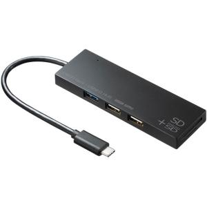 【お取り寄せ】サンワサプライ USB Type Cコンボハブ ブラック USB-3TCHC16BK ＵＳＢハブ ネットワーク機器 ＰＣ周辺機器｜cocodecow