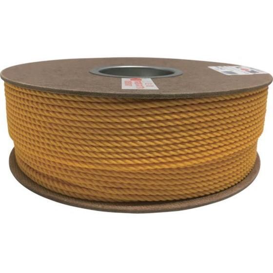 【お取り寄せ】ユタカメイク ポリエチレンロープドラム巻 4mm×200m イエロー PRE-80 Ｐ...