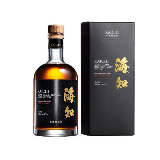 海知 KAICHI WHISKY 水楢樽熟成 500mL 43度 国産 ウイスキー 洋酒 お酒